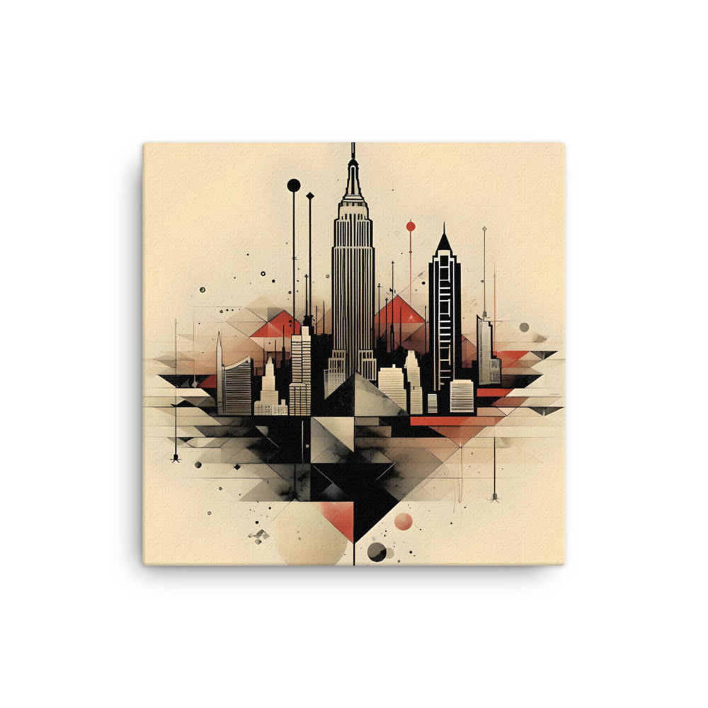 New York City - Abstract Skyline Canvas