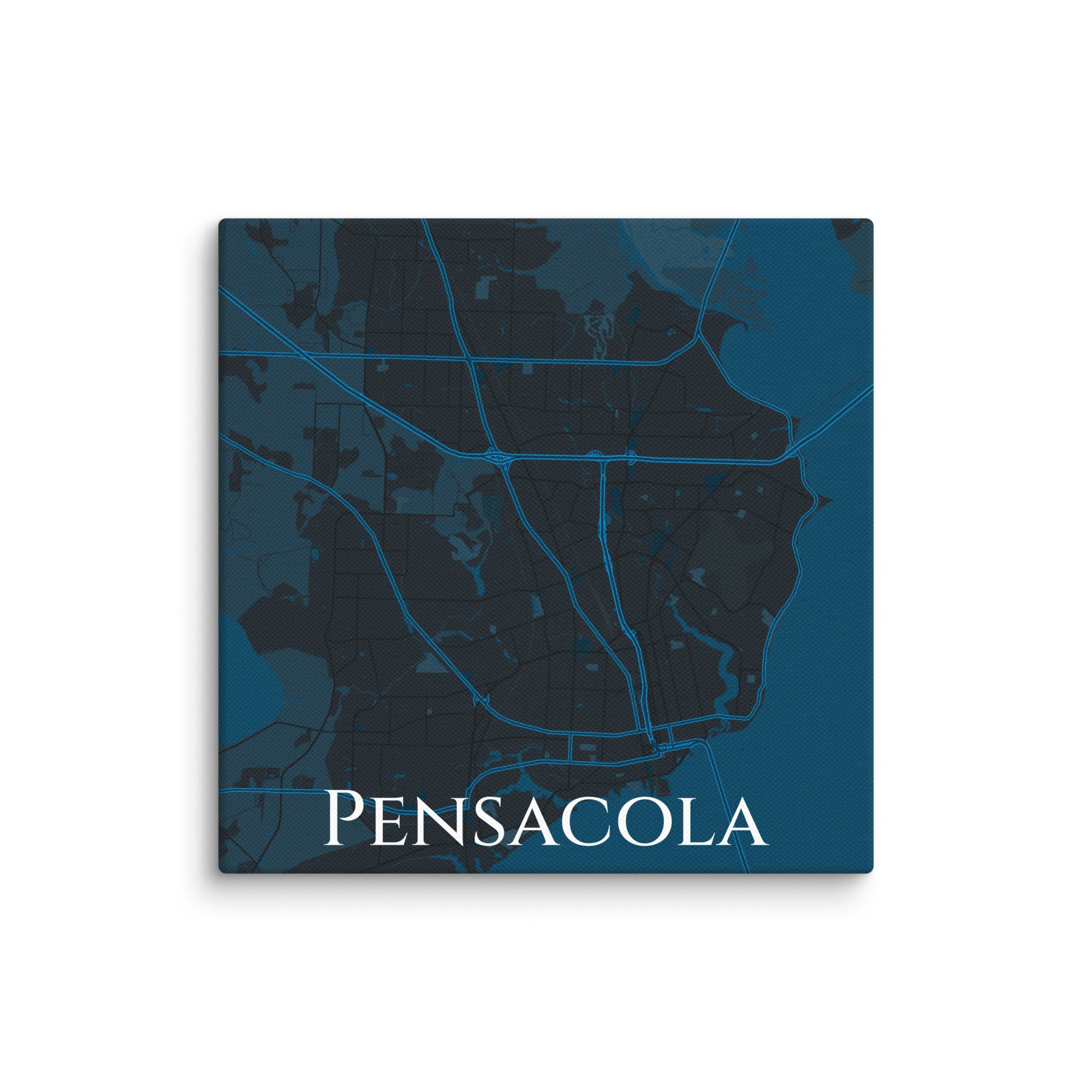 Pensacola City Map Canvas