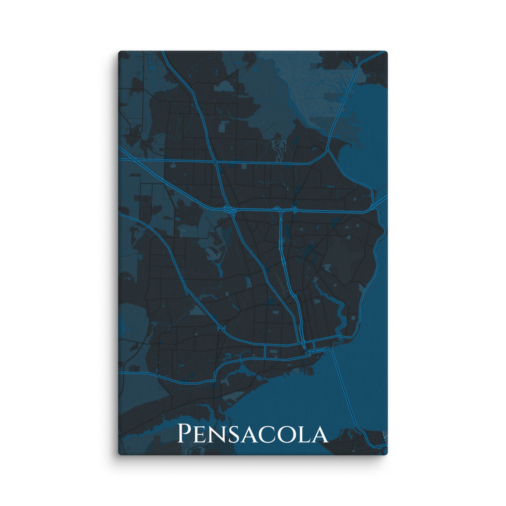 Pensacola City Map Canvas