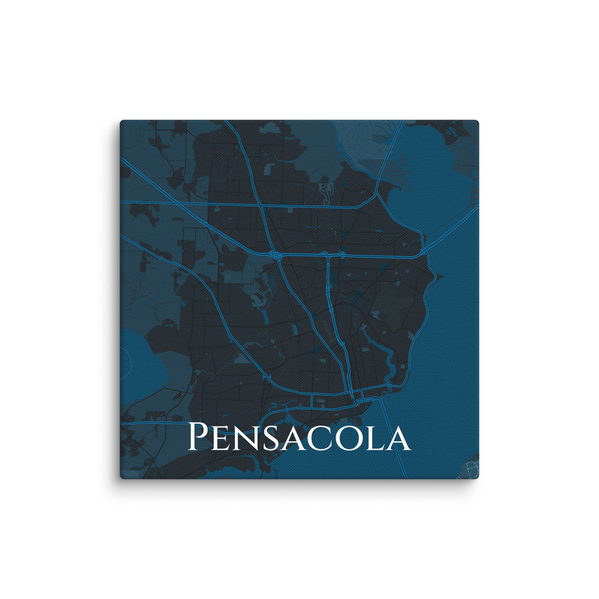 Pensacola City Map Canvas