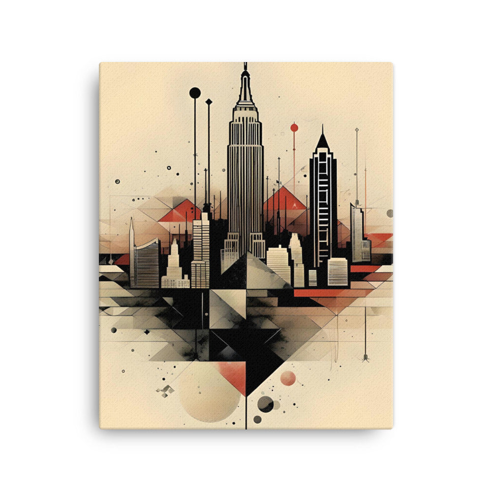 New York City - Abstract Skyline Canvas