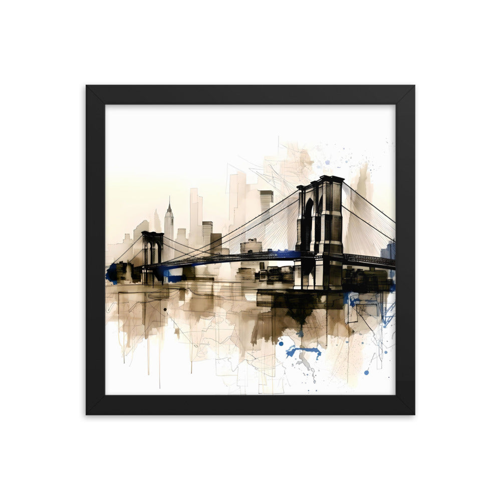 New York City - Bridge Art Framed poster