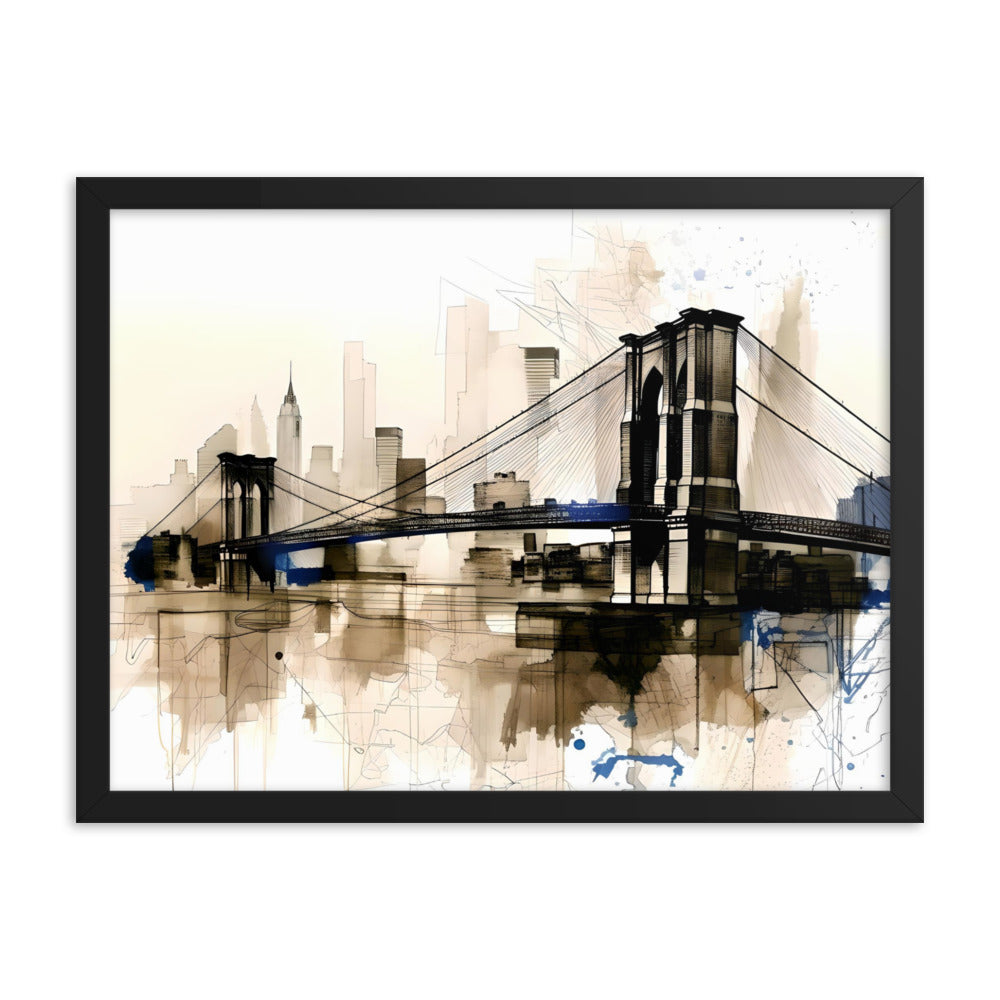 New York City - Bridge Art Framed poster