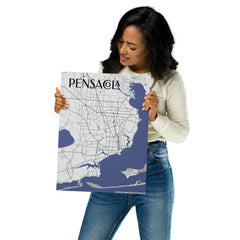 Pensacola City Map Poster