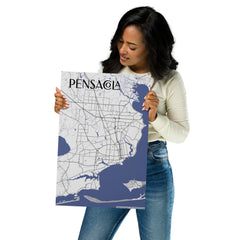 Pensacola City Map Poster