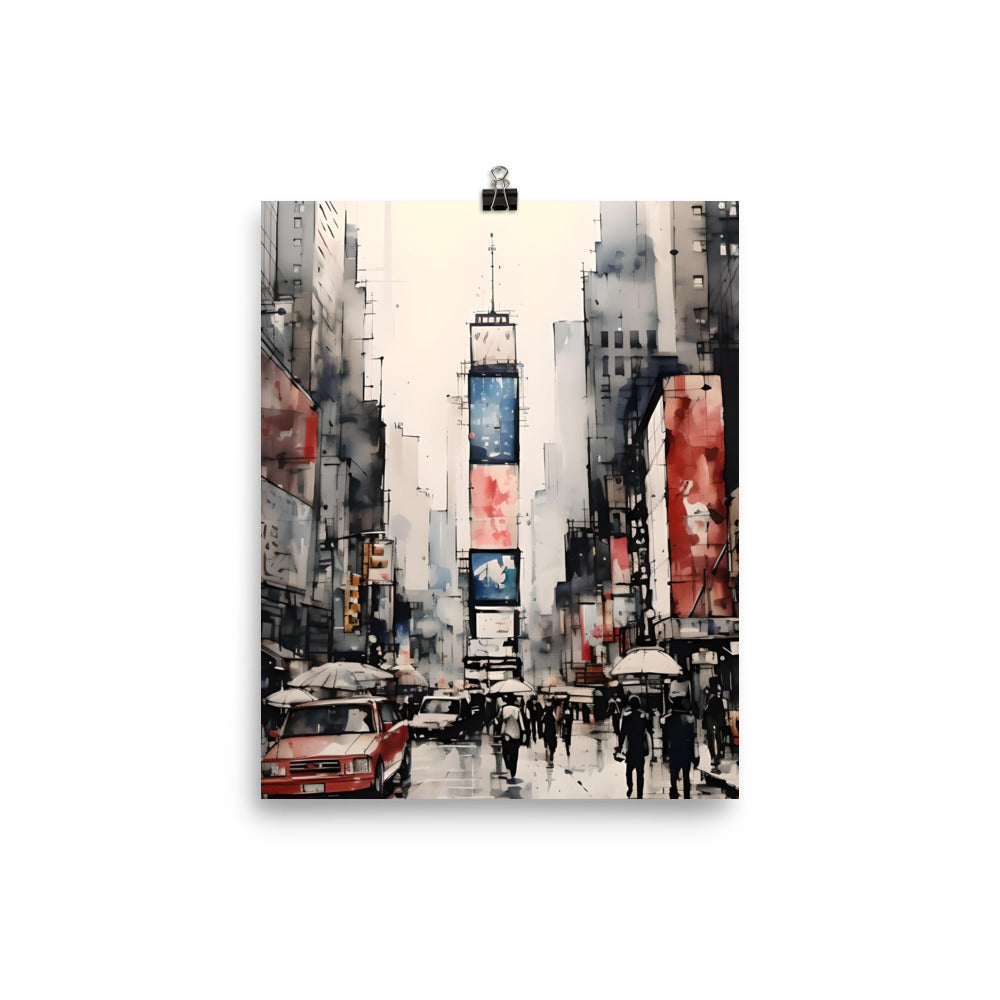 New York City - Abstract Skyline Poster