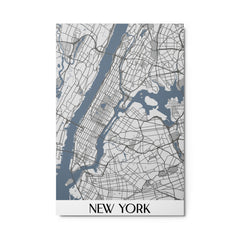 New York City - Street Grid Metal Print