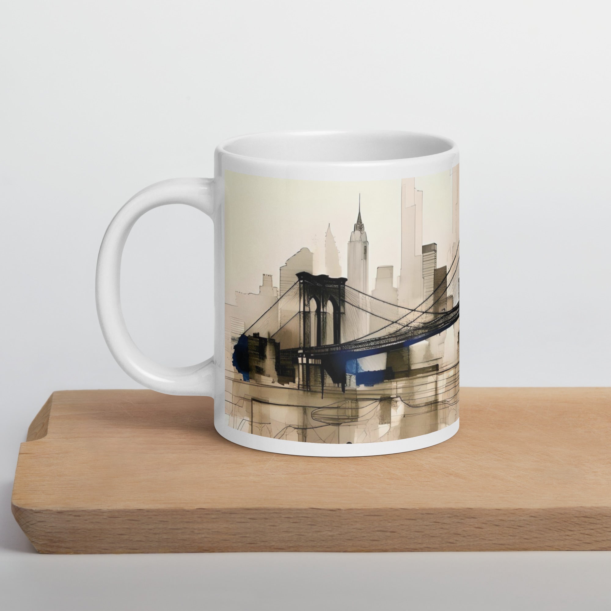 New York Skyline - White glossy mug